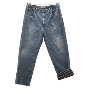 LL Bean Flannel Lined Jeans 38